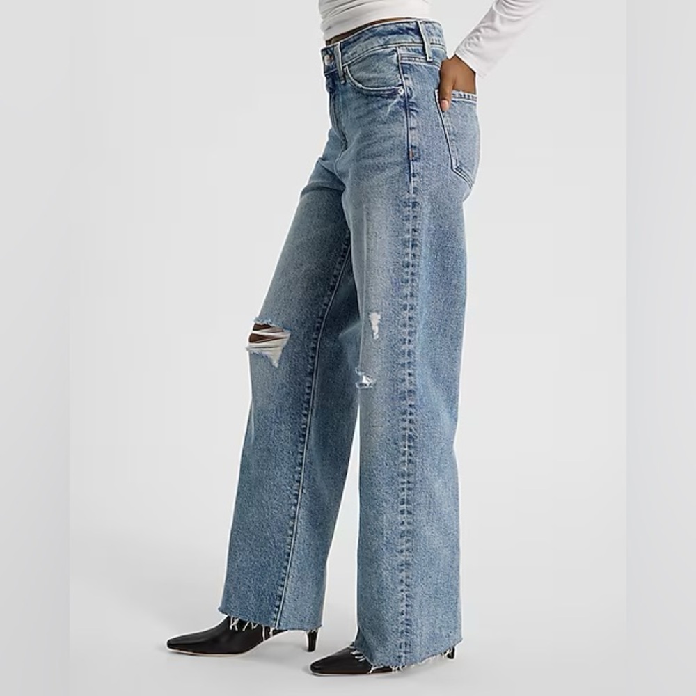 Express High Rise Wide Leg Jeans